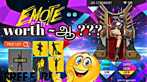 free fire emote party event tamil youtube