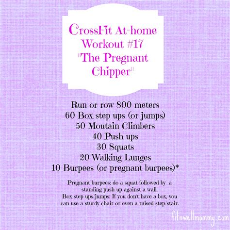 Crossfit At Home Workout 17 The Pregnant Chipper Deliciously Fit