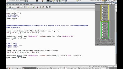 Programming In Tcltk Lesson 17gui Radiobuttons And Checkboxes