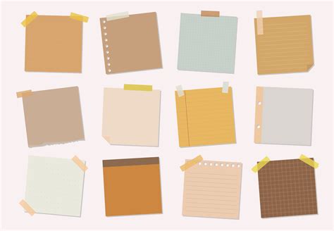Sticky Notes Vector Awesome Design Layout Templates
