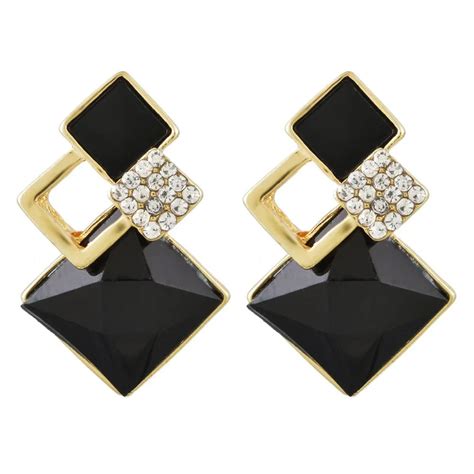 Buy Lasperal Luxurry Square Statement Crystal Stud