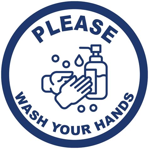 Please Wash Your Hands Floor Sign Stop