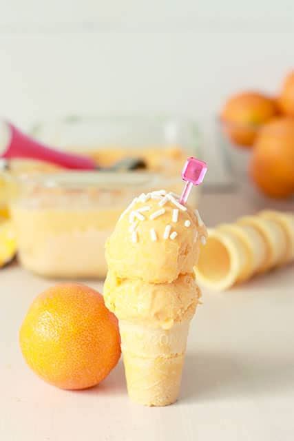 Homemade Orange Creamsicle Ice Cream Super Healthy Kids