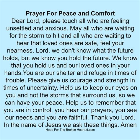 Prayer For Peace And Comfort Prayer For Peace Comfort Prayer Prayer