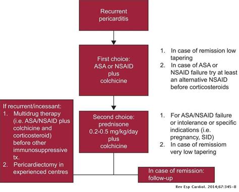 Pericarditis is often mild and goes away on its own. Treatment of Recurrent Pericarditis | Revista Española de ...