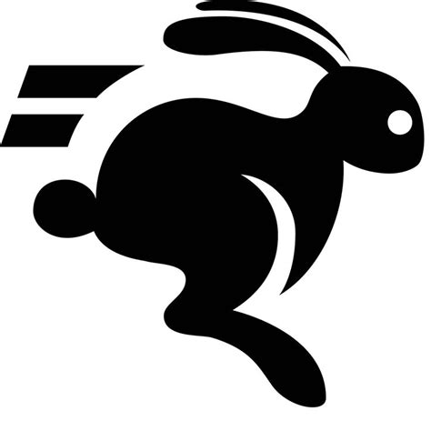Running Rabbit Icon The Logo Shows A Rabbit Which Is Either Running Or