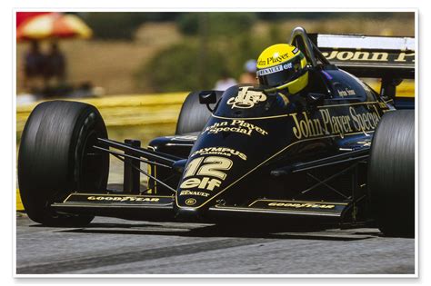 Ayrton Senna Lotus 97t Renault South African Gp 1985 Print By