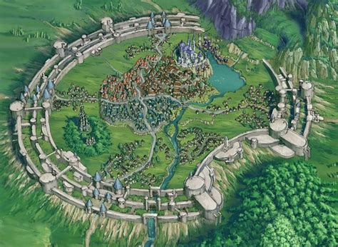 Castle Characters And Art Shining Tears Fantasy City Map Fantasy