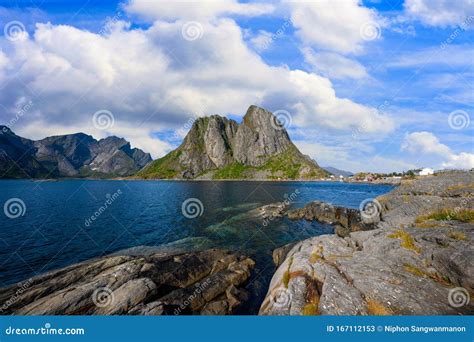 Mountain And Sea Views In The Hamnoy Fishing Village This Is A Popular