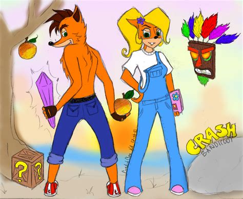 Crash And Coco Colored By Sopwnedxcore On Deviantart