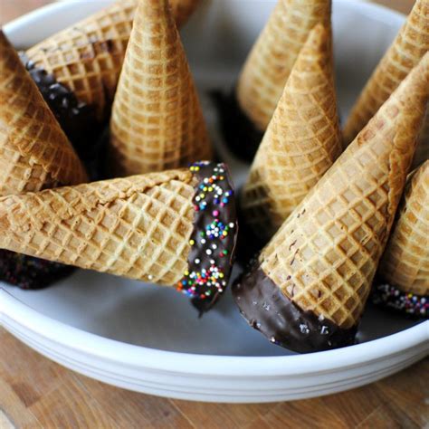 Chocolate Dipped Ice Cream Cones Simply Scratch