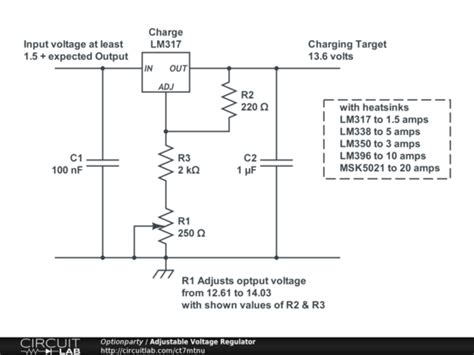 Adjustable Voltage Regulator Circuitlab