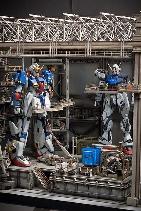 Custom Build 160 Gundam Assemble Plant Hangar Diorama Gundam Kits