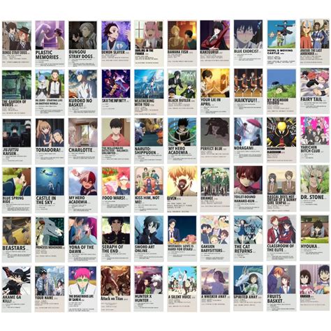 Buy Elaaj Anime Polaroids Mix Anime Photos Wall Collage Kit Set Of 60