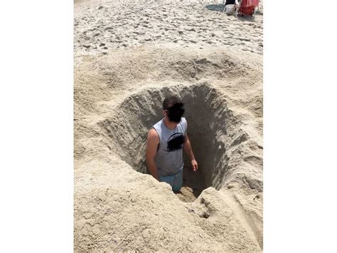 If Youre Thinking About Digging Holes On The Beach Dont Barnegat