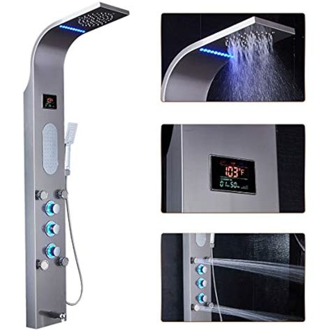 ELLO ALLO LED Shower Panels Tower System Rainfall And Mist Head