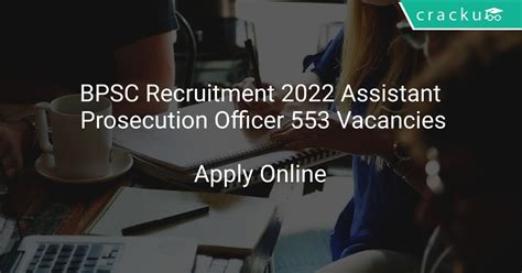 BPSC Recruitment 2022 Assistant Prosecution Officer 553 Vacancies