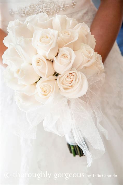 White Roses Wedding Bouquet Clean Elegant And Simple Rose Wedding