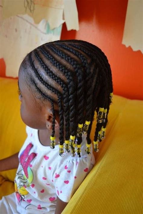 Tresses afro perlées Toddler Braided Hairstyles Toddler Braids Black