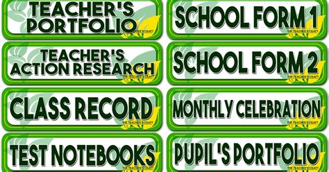 Green Classroom Labels The Teachers Craft