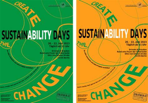 Sustainability Days 2023 • Mitmachinitiative Sustain It • Freie