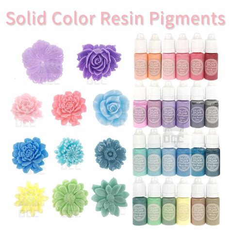 24 Colors 10ml Liquid Solid Color Resin Pigment Dye Uv Resin Epoxy