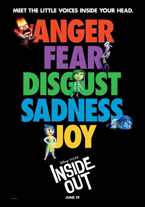Feeling Inside Out Joy Fear Sadness Anger Disgust