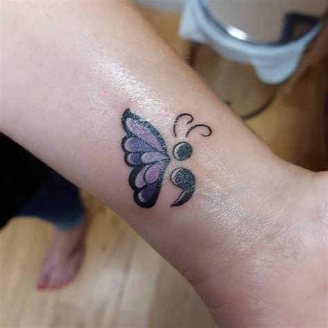 Top 65 Best Semicolon Butterfly Tattoo Ideas 2021 Inspiration Guide