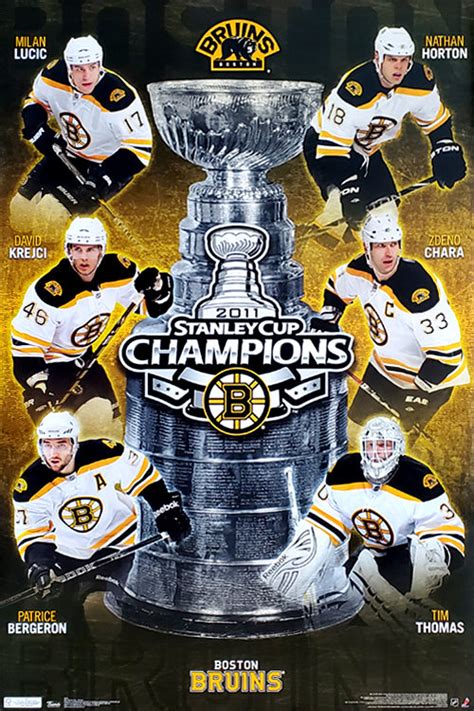 Boston Bruins 2011 Stanley Cup Champions Commemorative Poster