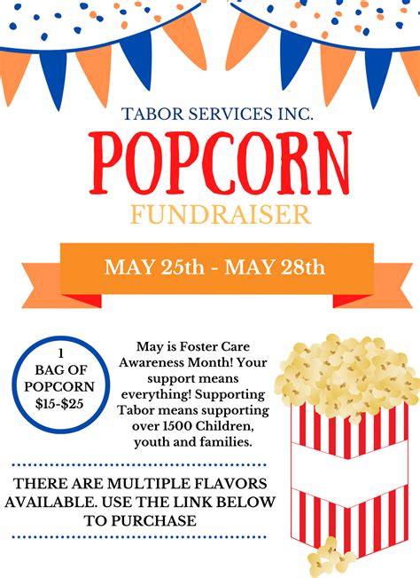 Pop Up Popcorn Party And Fundrasier Tabor Services