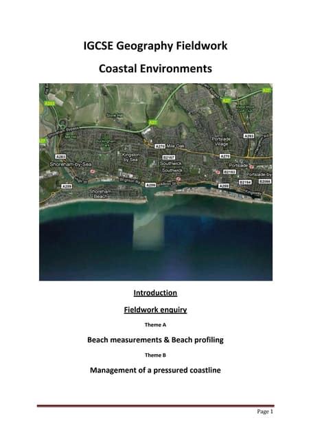 Igcse Geography Coastal Environments Fieldwork Pdf