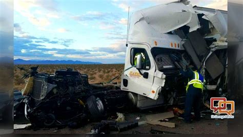 Driver Seriously Injured When 2 Tractor Trailers Collide On I 15