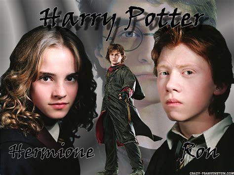 The Golden Trio Harry Ron And Hermione Wallpaper 13198587 Fanpop