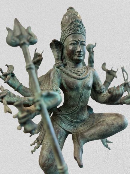 Brass Dancing Shiva Statue With Trident 24 Routes Gallery