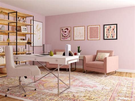 Pink Perfection A Transitional Office Transitional Style Home Office