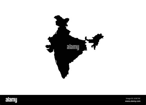 India Map Outline 3d