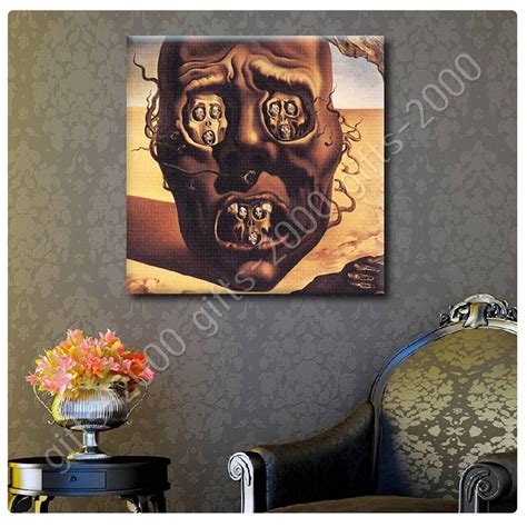 The Face Of War Skull By Salvador Dali Ready To Hang Canvas Wall