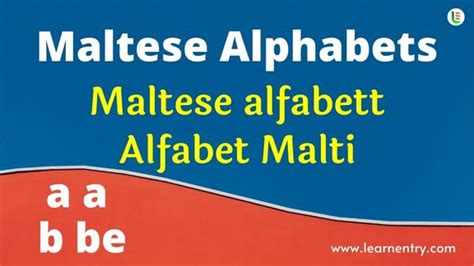 Maltese Alphabet Learn Entry