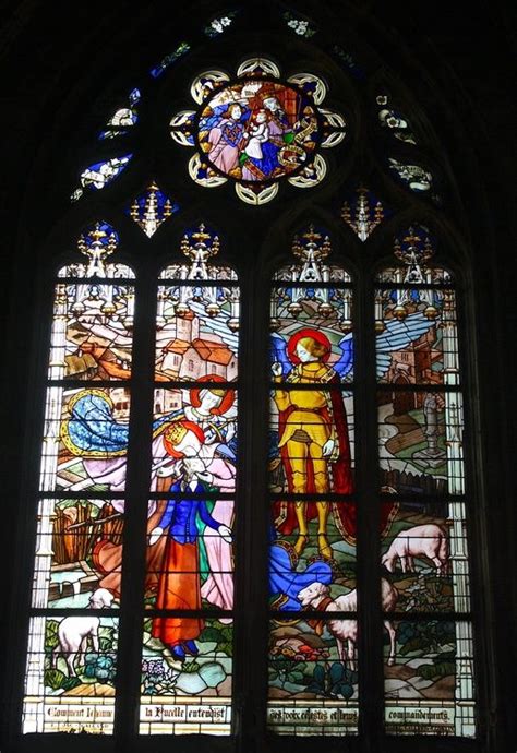 Joan Of Arc Orleans Cathedral Joan Of Arc Stained Glass Angel