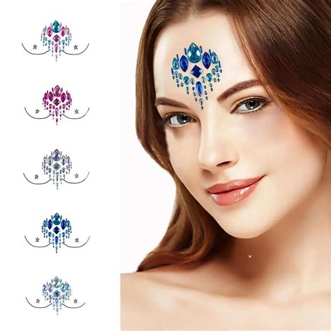 Adhesive Face Gems Rhinestone Temporary Tattoo Jewels Festival Party