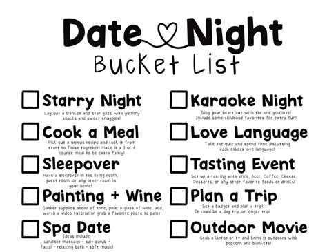 At Home Date Night Ideas Etsy