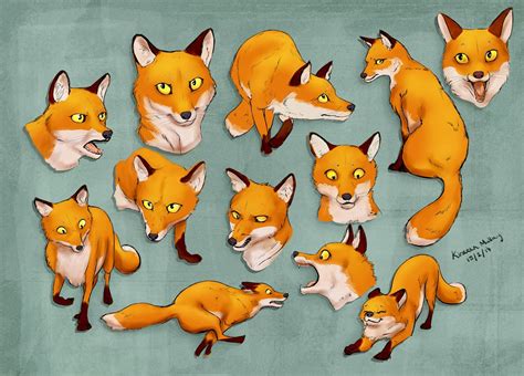 Clickitysnips Fox Character Design Development