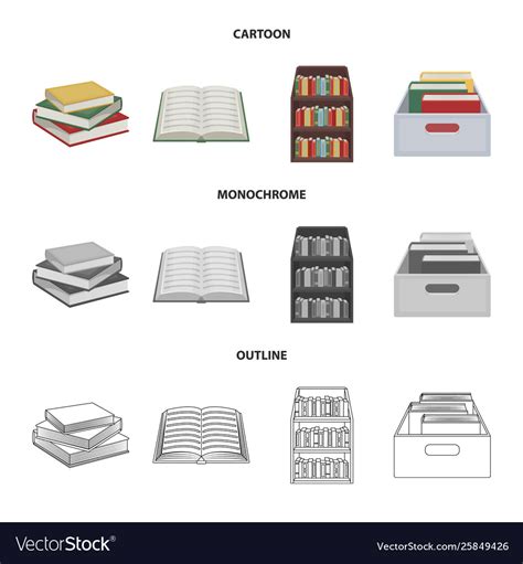 Library And Textbook Logo Royalty Free Vector Image