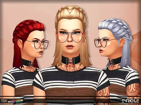 Sims 4 Hairs The Sims Resource Enriques4`s Mia Hair Retextured By Jruvv