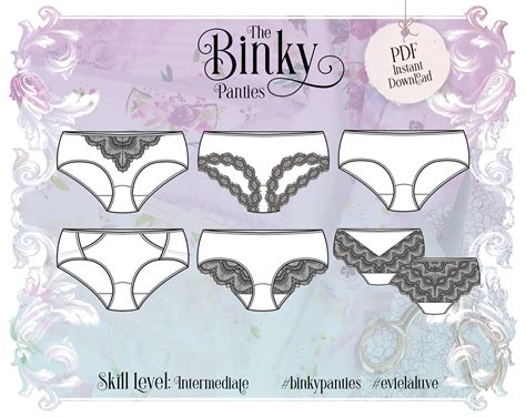 Binky Panties Lingerie Sewing Pattern Pdf Instant Download Etsy Uk
