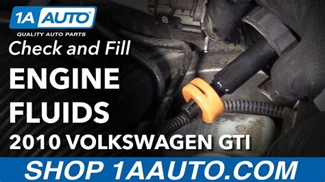 How To Check Fill Engine Fluids 10 14 Volkswagen GTI YouTube
