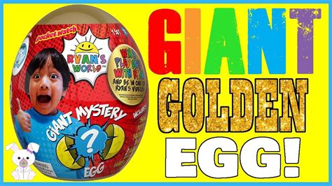 Ryans World Golden Giant Mystery Egg Surprise Opening Sugarbunnyhops