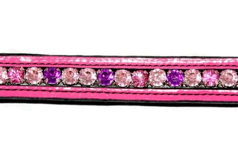 Bling Browband Pink Patent Leather And Crystals Bling Browband
