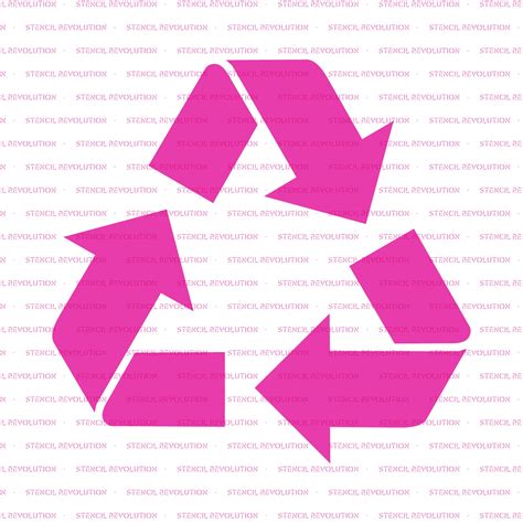 recycle stencil reusable diy craft stencils of recycling etsy