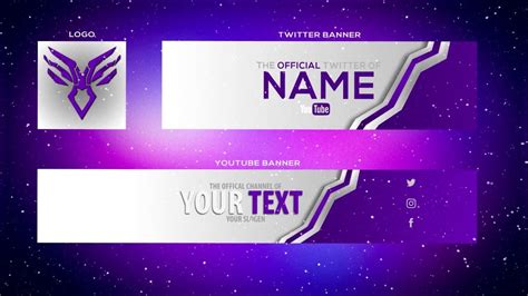 See more ideas about twitter banner, twitter backgrounds, banner. Cool Purple YouTube Banner Template Twitter Header And ...